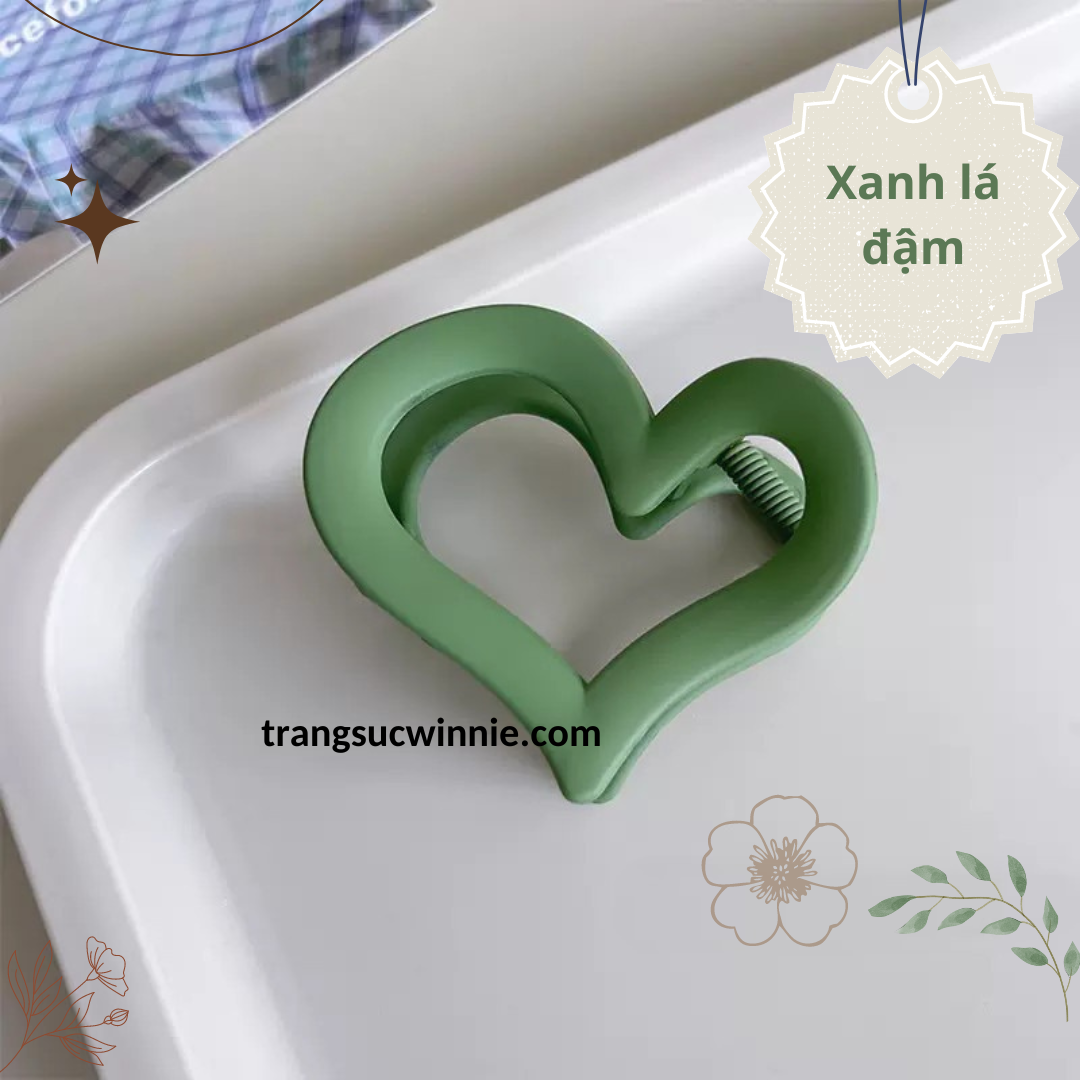 Kẹp tóc Tim nhám