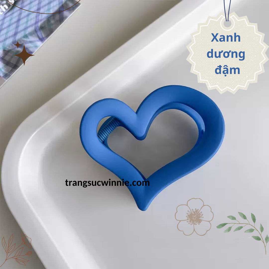 Kẹp tóc Tim nhám