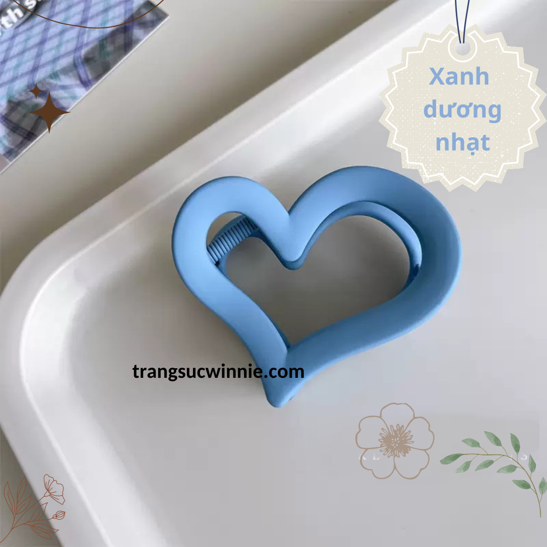 Kẹp tóc Tim nhám