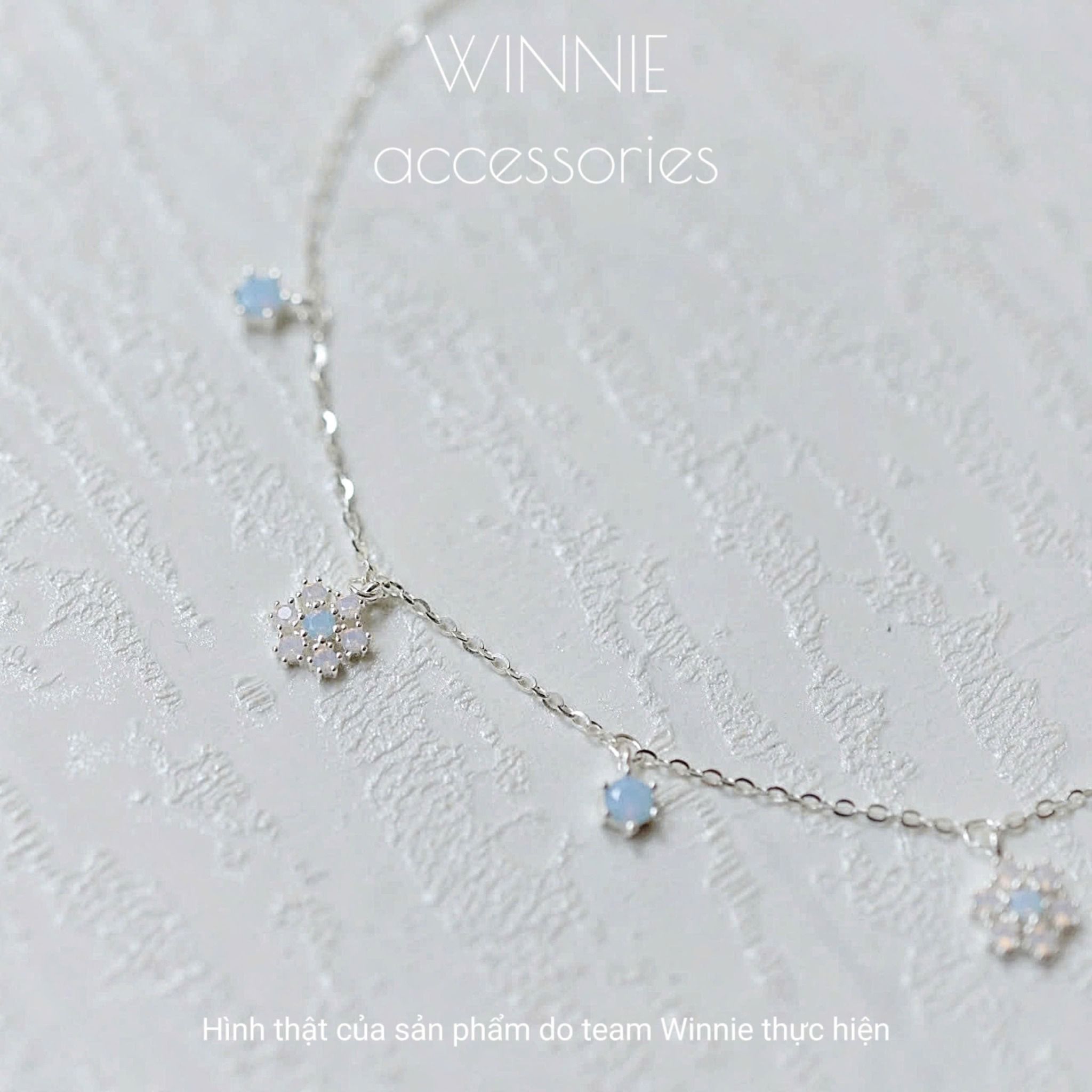 Lắc chân Bạc S925 Blue Snowflake