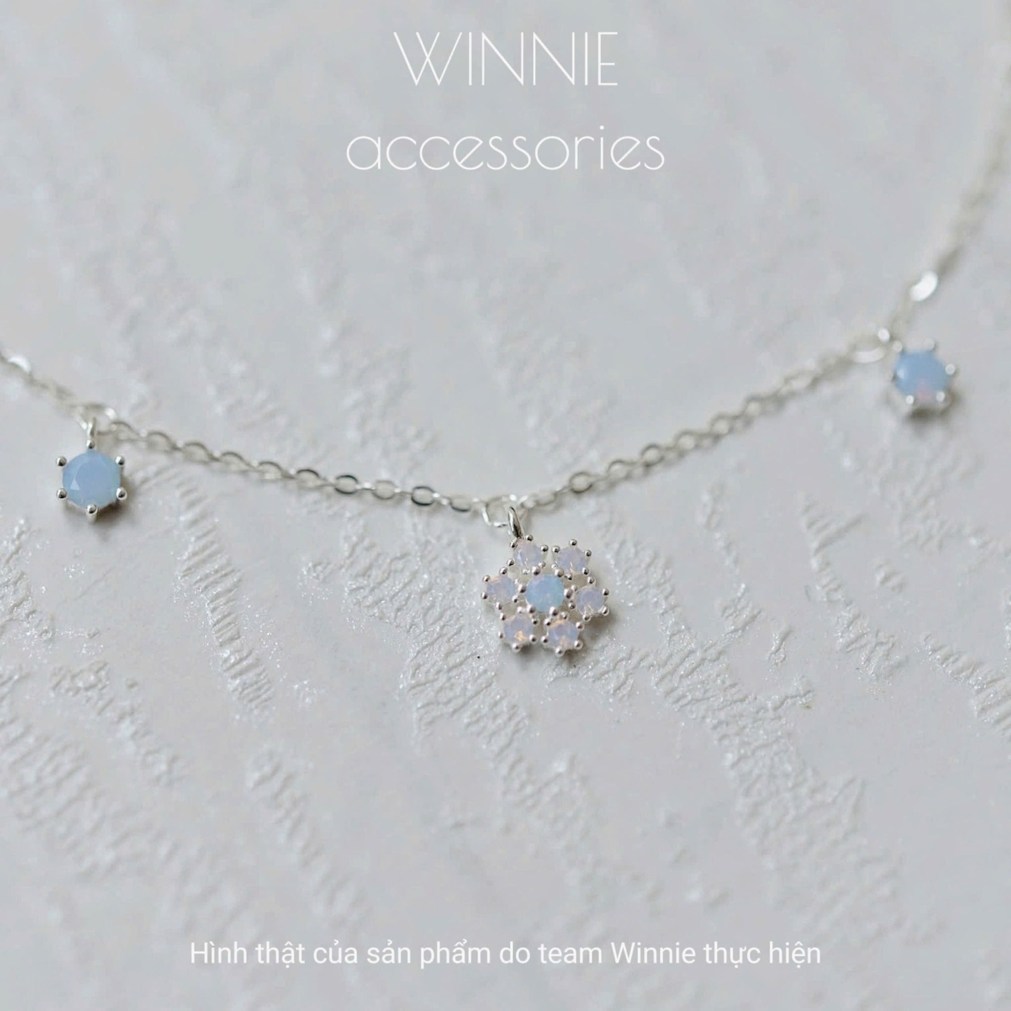 Lắc chân Bạc S925 Blue Snowflake