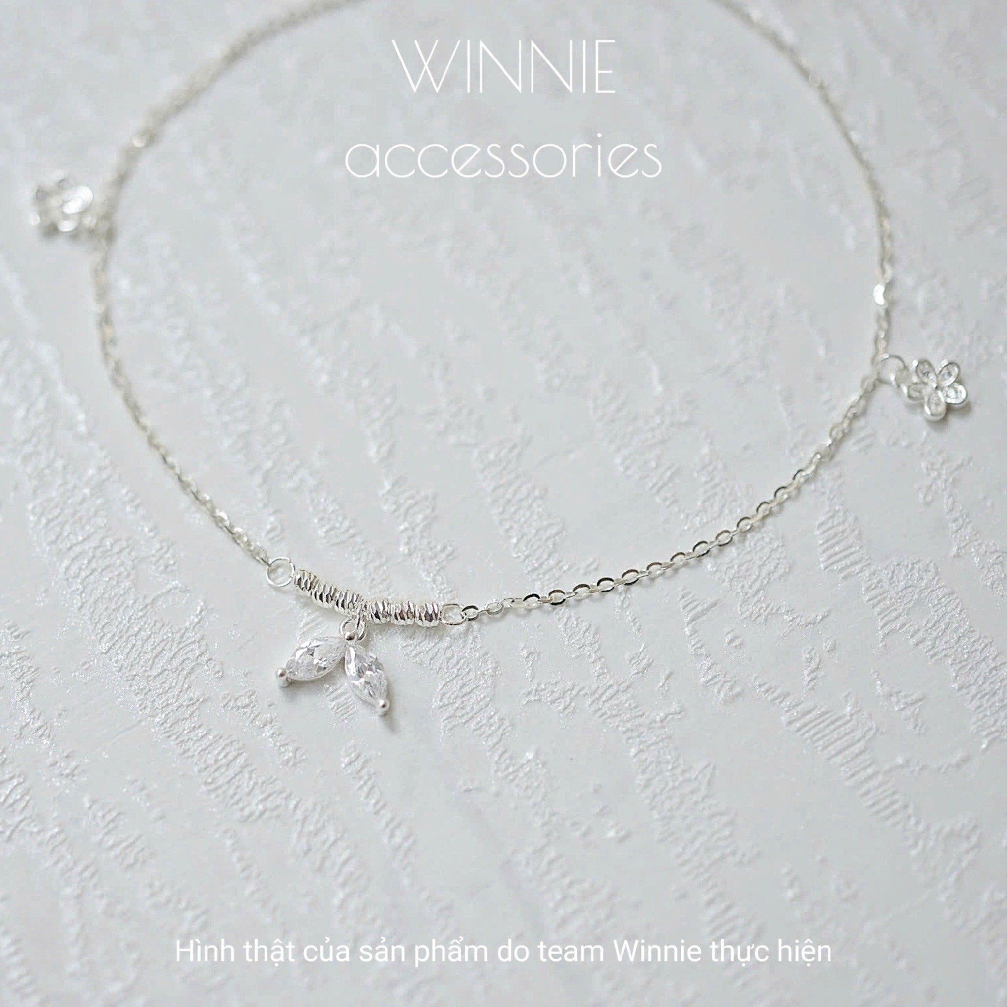 Lắc chân Bạc S925 Leaf Floral