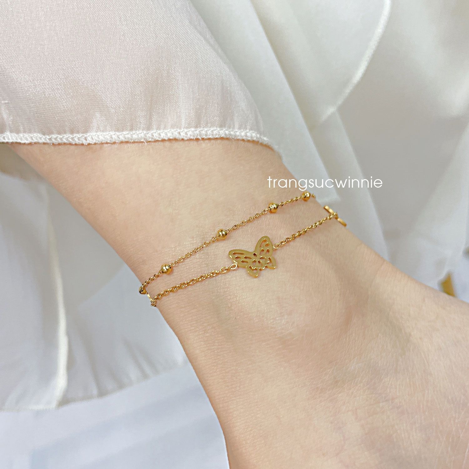 Lắc chân titan Layer Butterfly