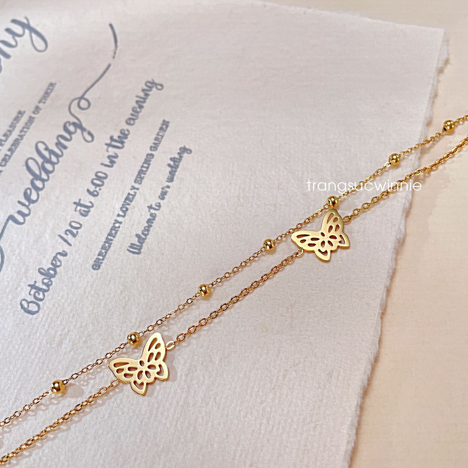 Lắc chân titan Layer Butterfly