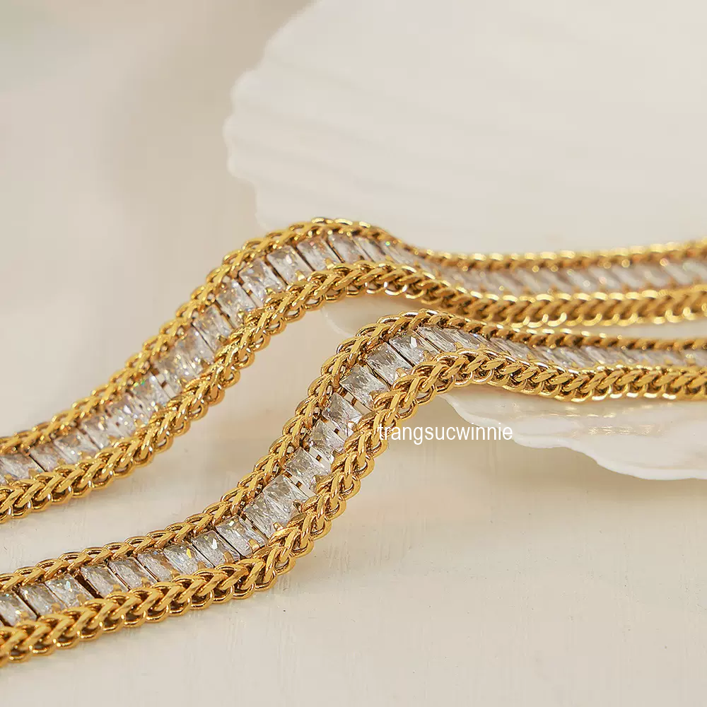 Lắc tay Titan Baguette Chain
