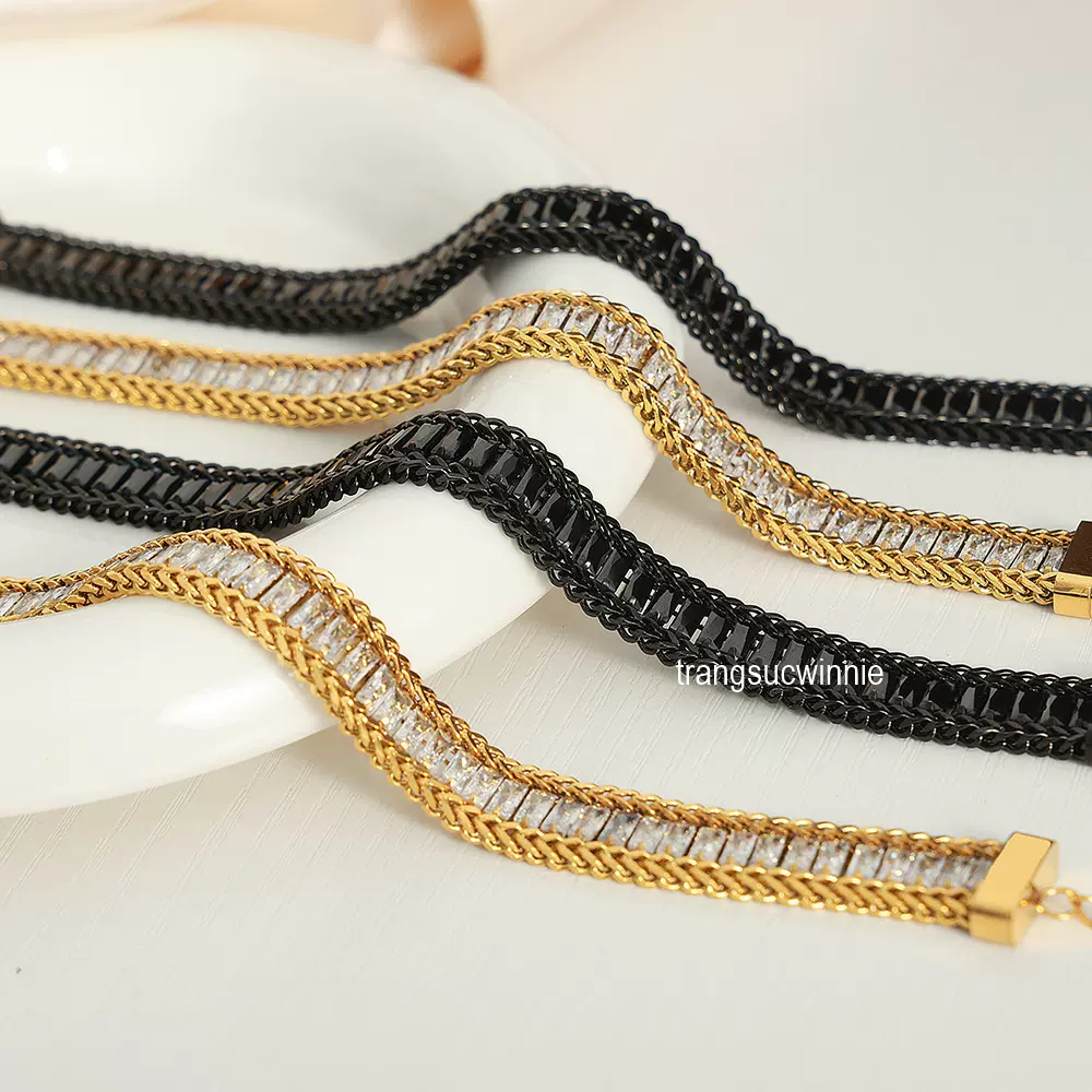Lắc tay Titan Baguette Chain