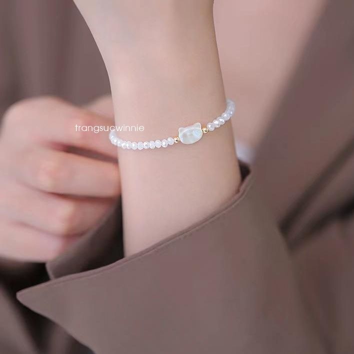 Lắc tay mèo đen trắng