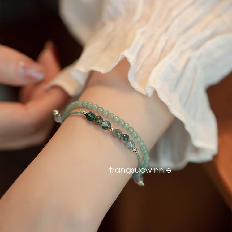 Lắc tay dây xanh lá