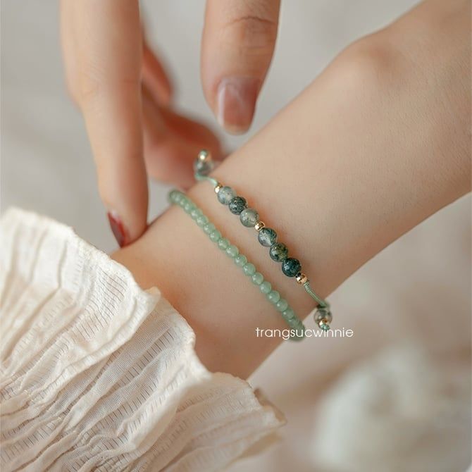 Lắc tay dây xanh lá