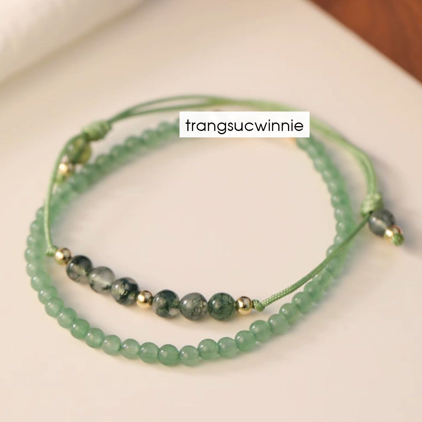 Lắc tay dây xanh lá