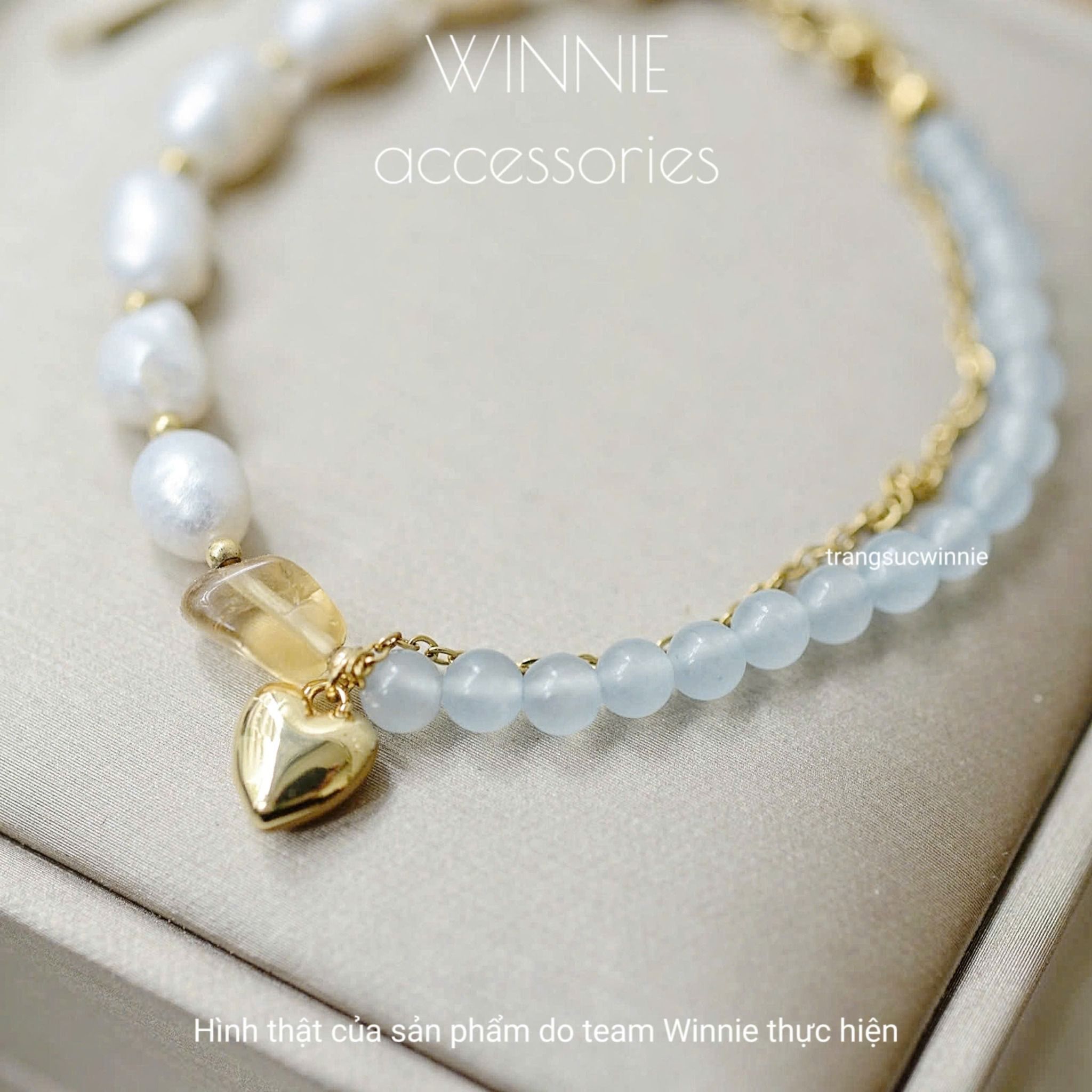 Lắc tay Titan ngọc trai Aqua Heart