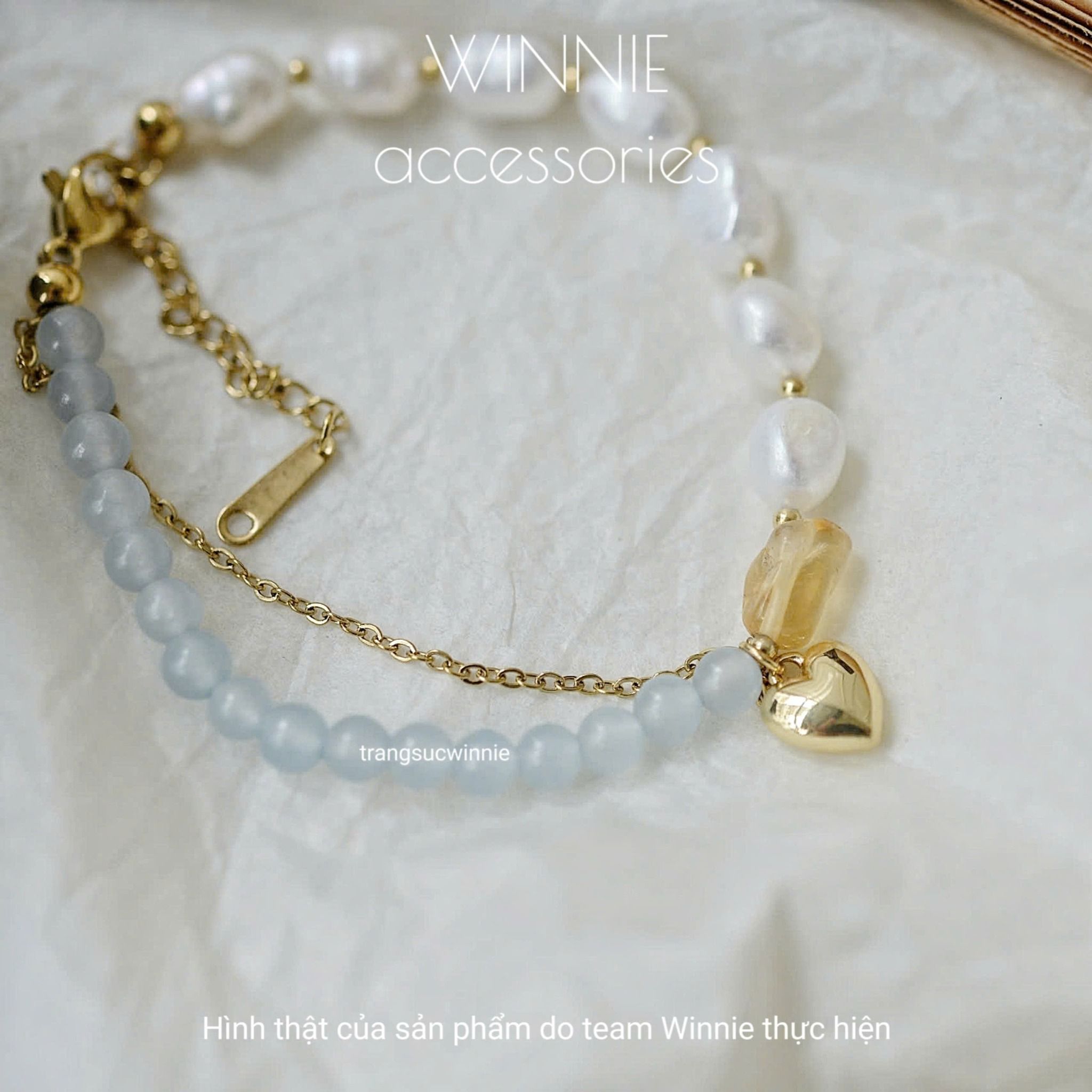 Lắc tay Titan ngọc trai Aqua Heart