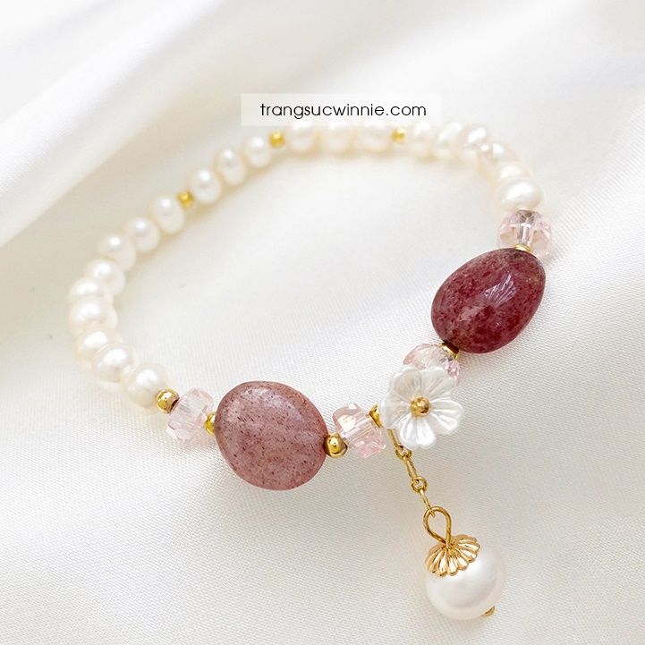 Lắc tay Ngọc trai anh đào