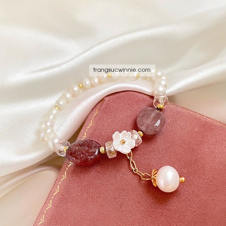 Lắc tay Ngọc trai anh đào