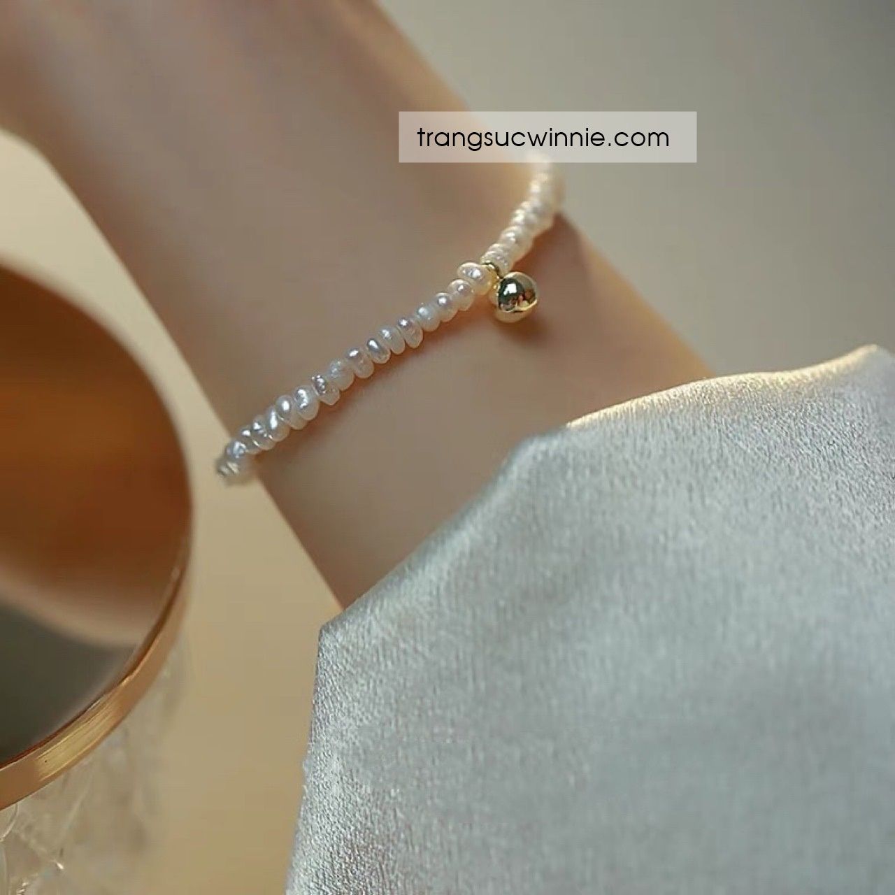 Lắc tay Ngọc trai thô nhỏ