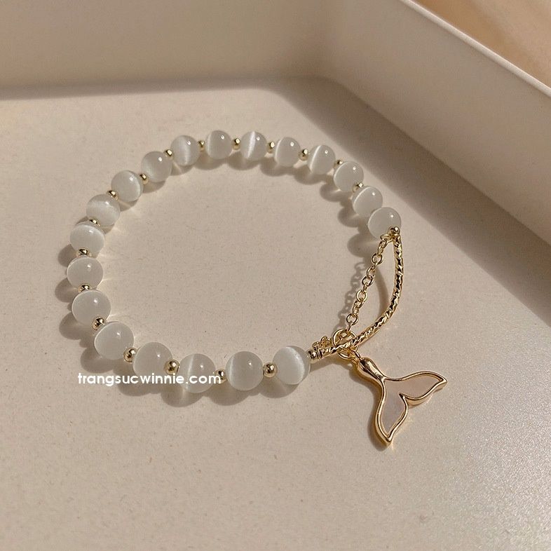 Lắc tay Opal tiên cá xà cừ