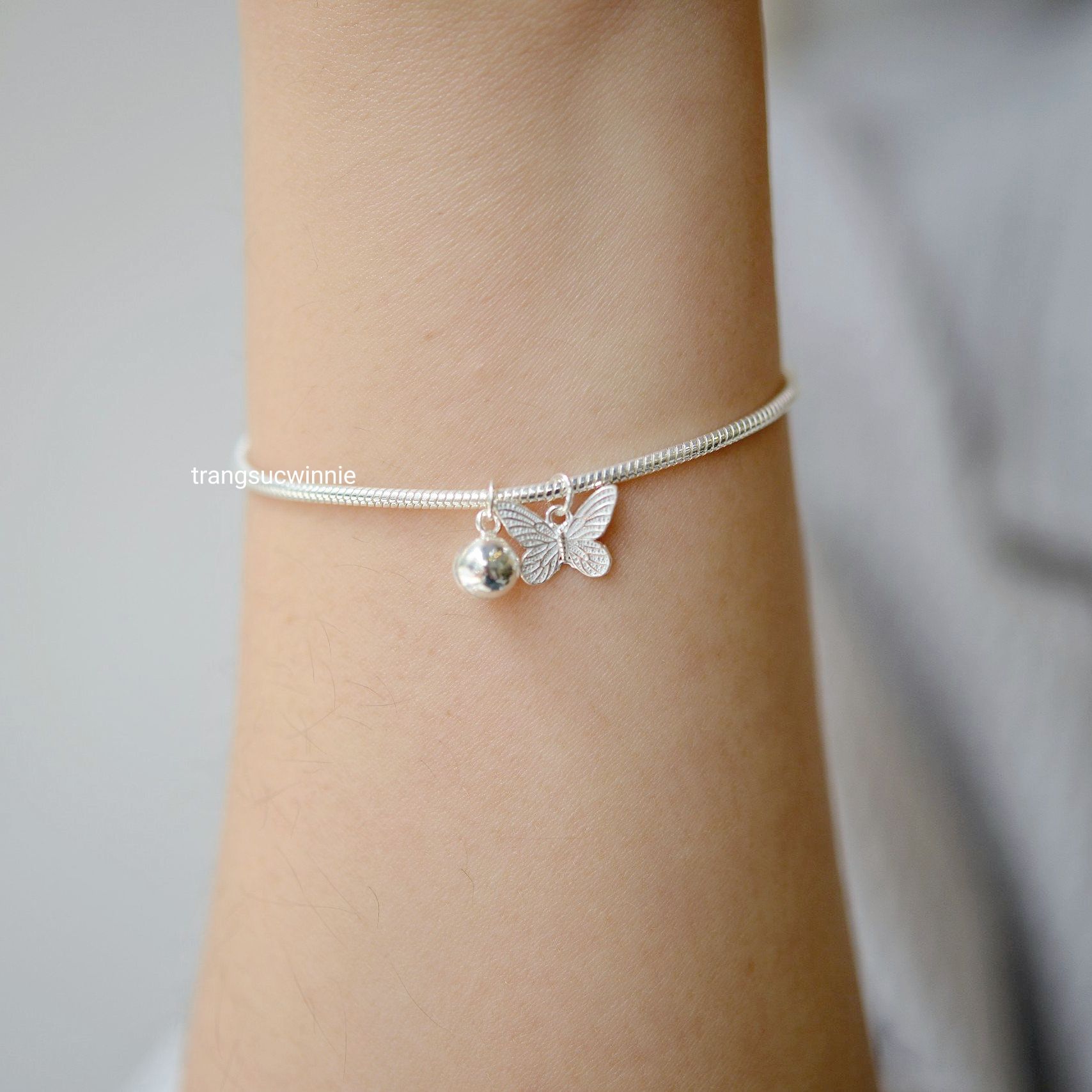 Lắc tay Bạc S925 Pan Butterfly
