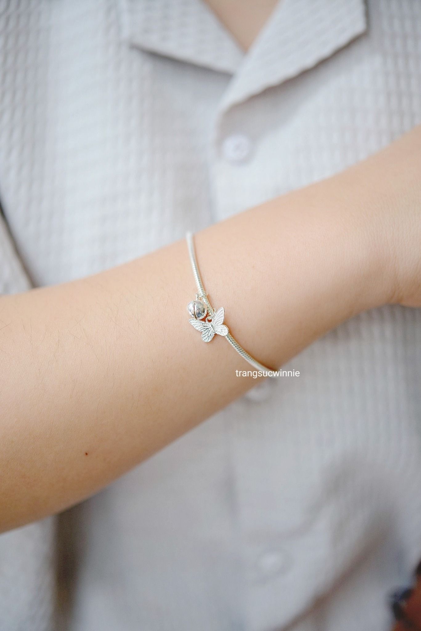 Lắc tay Bạc S925 Pan Butterfly