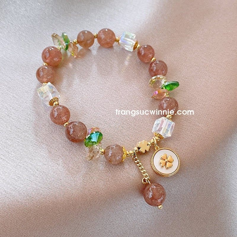 Lắc tay Đá dâu clover