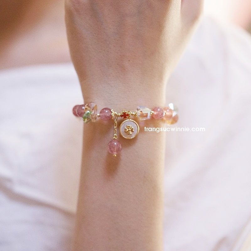 Lắc tay Đá dâu clover