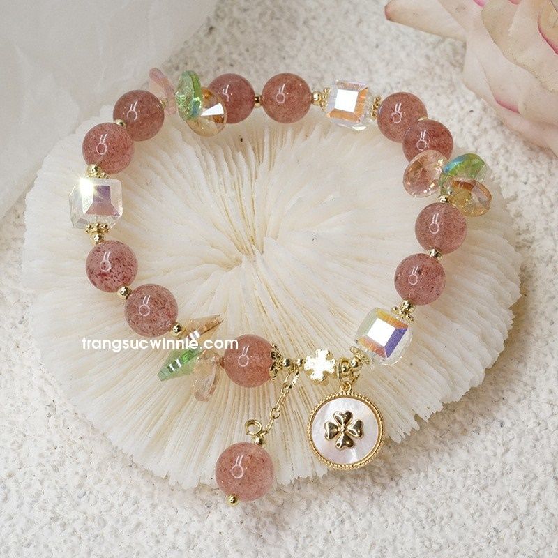 Lắc tay Đá dâu clover