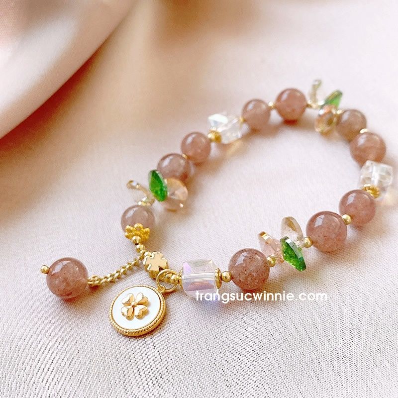 Lắc tay Đá dâu clover