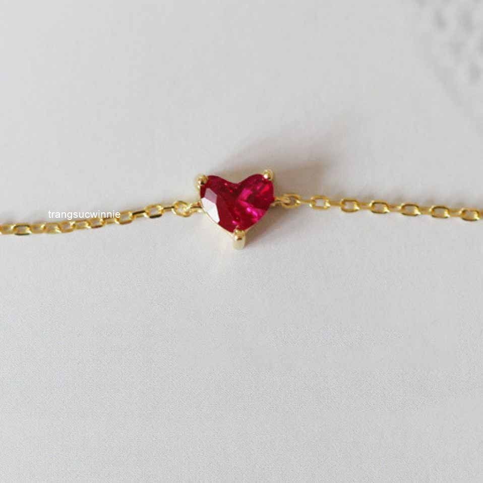 Lắc tay Bạc S925 Mono Pink heart