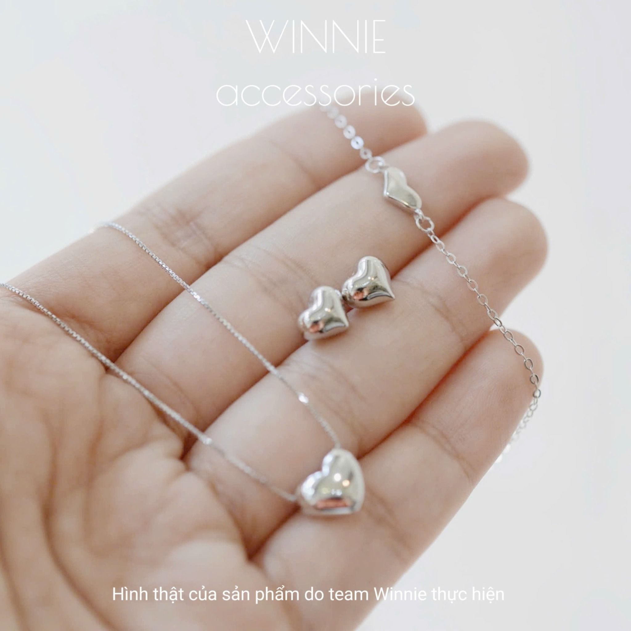 Hoa tai Bạc S925 Tim ú