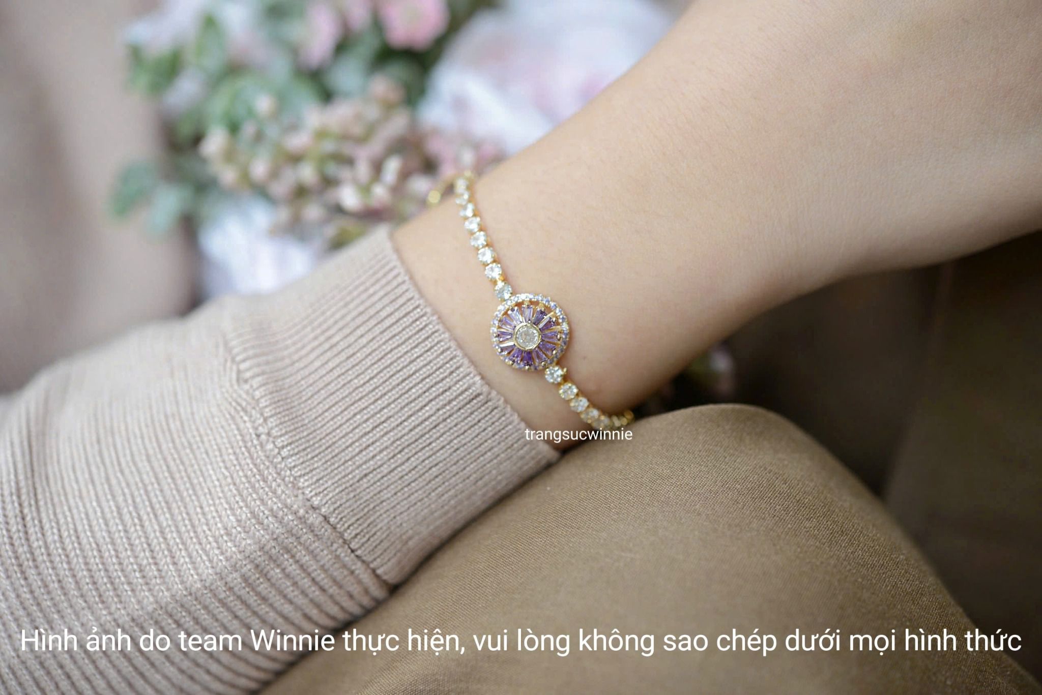 Lắc tay titan Violet