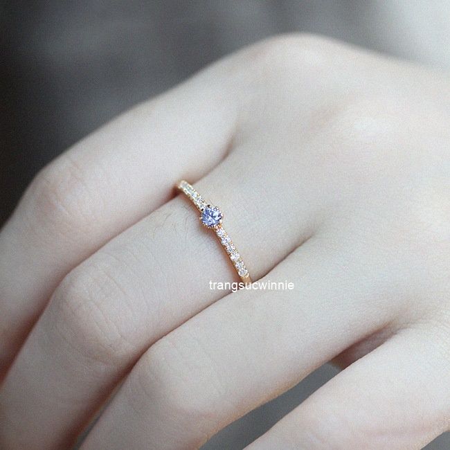 Nhẫn Bạc S925 Tiny Violet B
