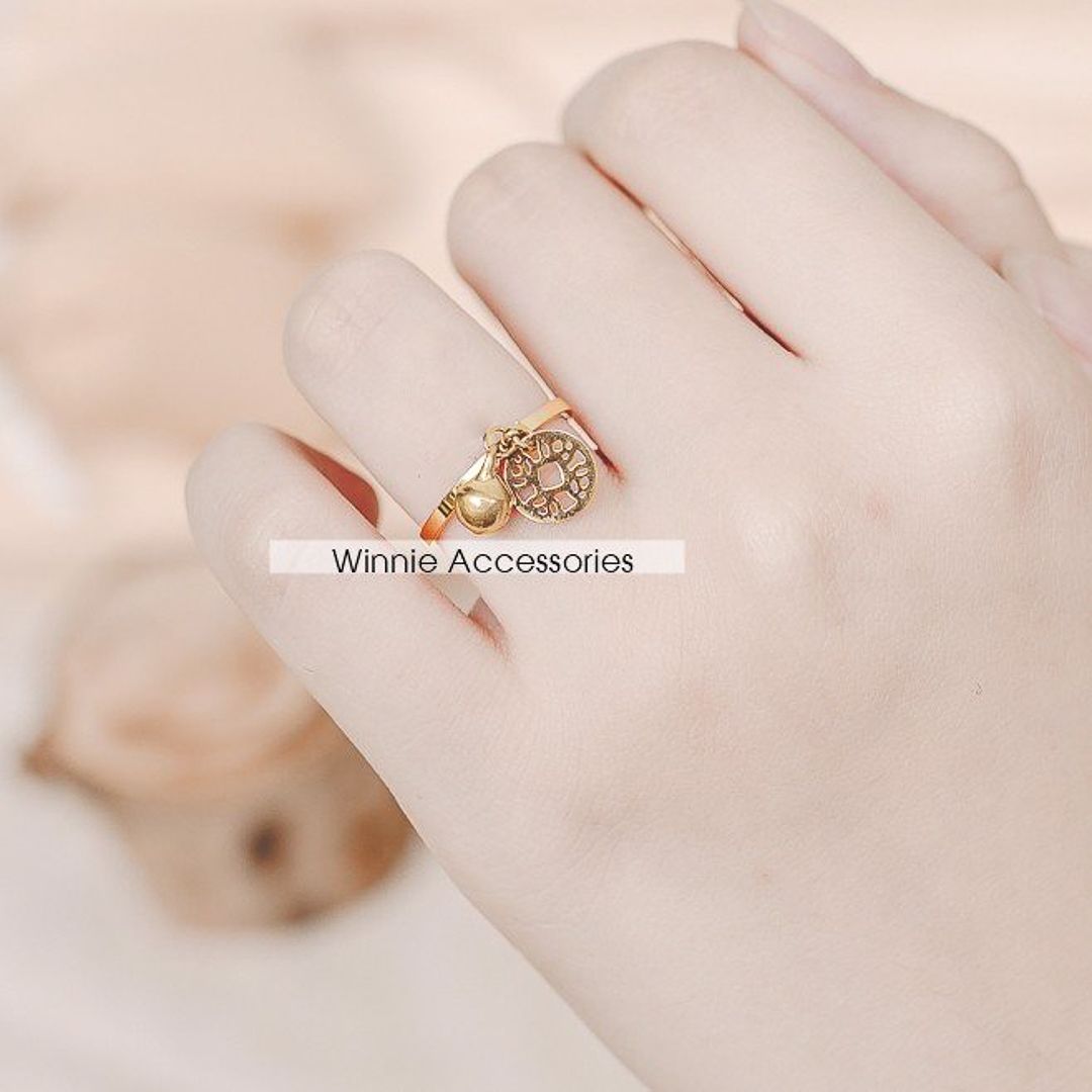 Nhẫn titan đồng xu chuông VG