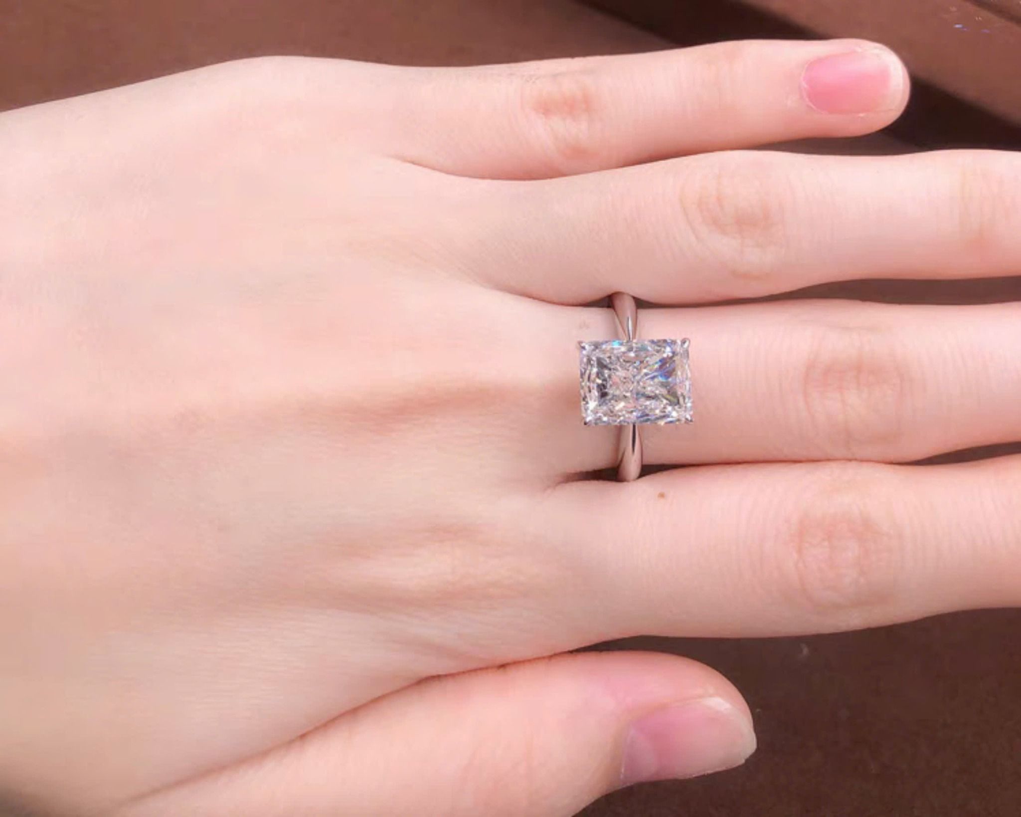 Nhẫn bạc S925 Emerald Cut