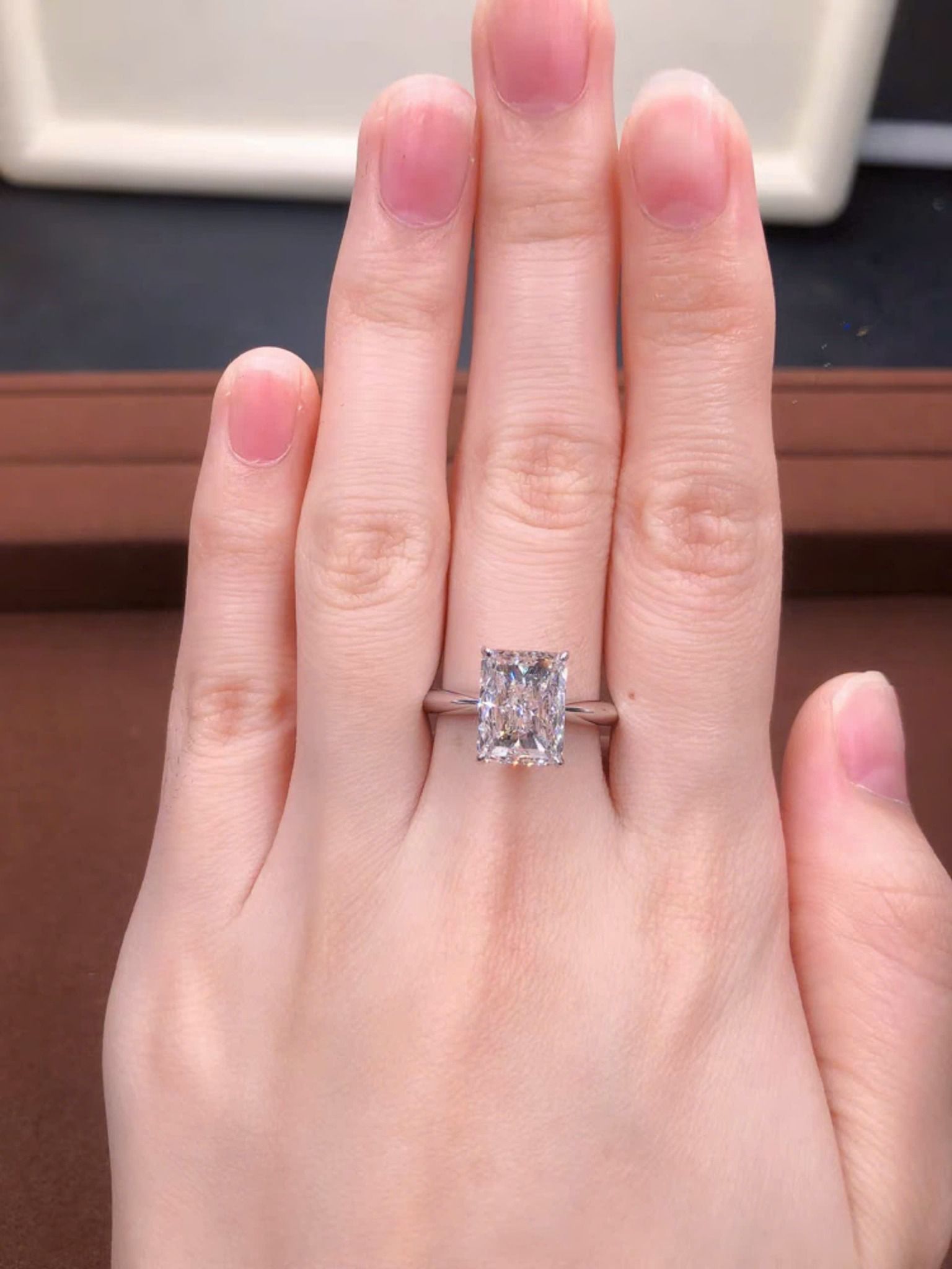 Nhẫn bạc S925 Emerald Cut