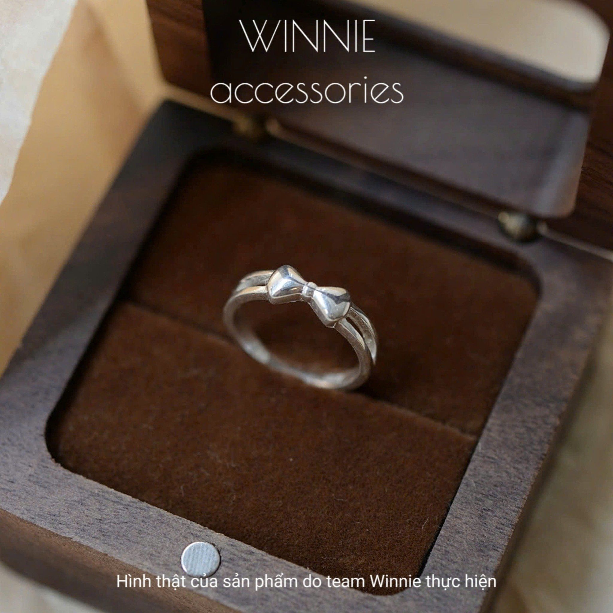Nhẫn bạc S925 Mini nơ