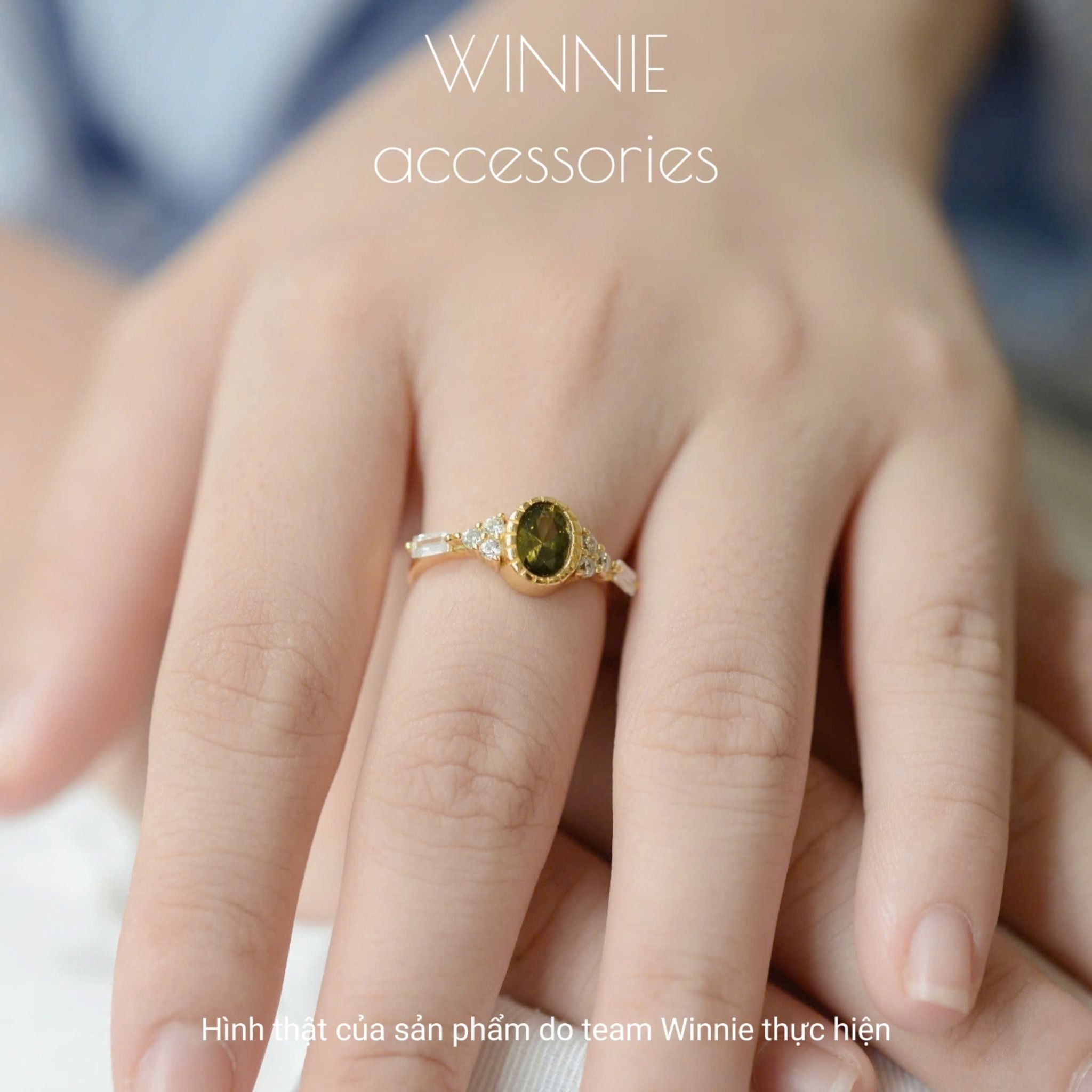 Nhẫn Bạc S925 Peridot Oval