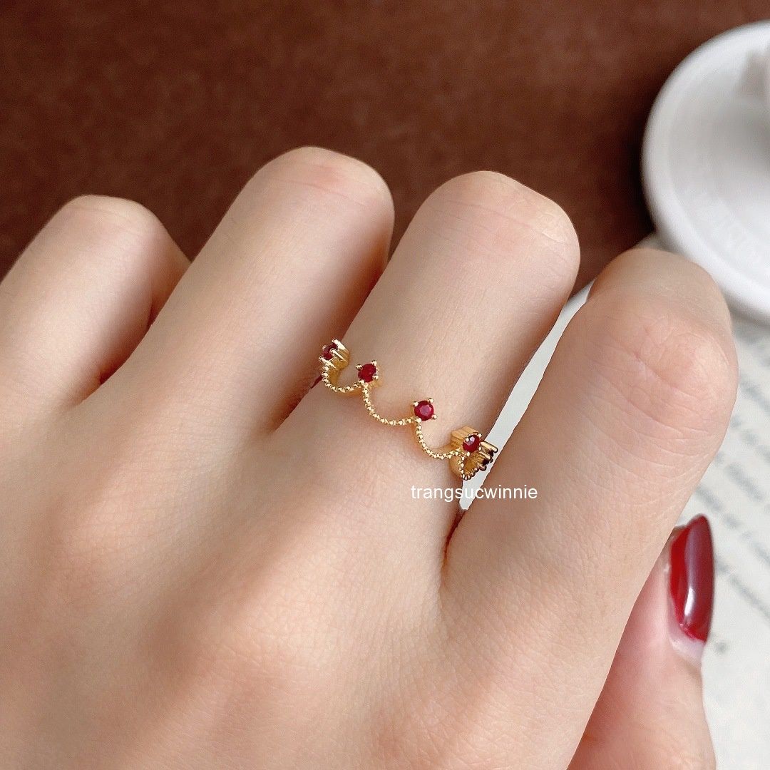 Nhẫn Bạc S925 Ruby Crown