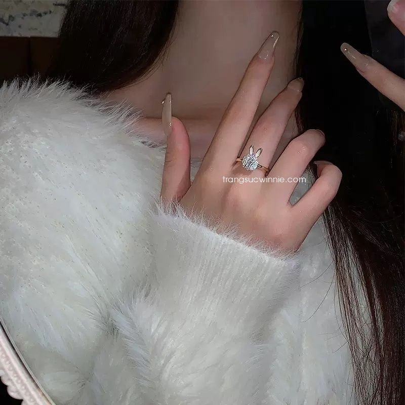 Nhẫn titan Thỏ xoay VG