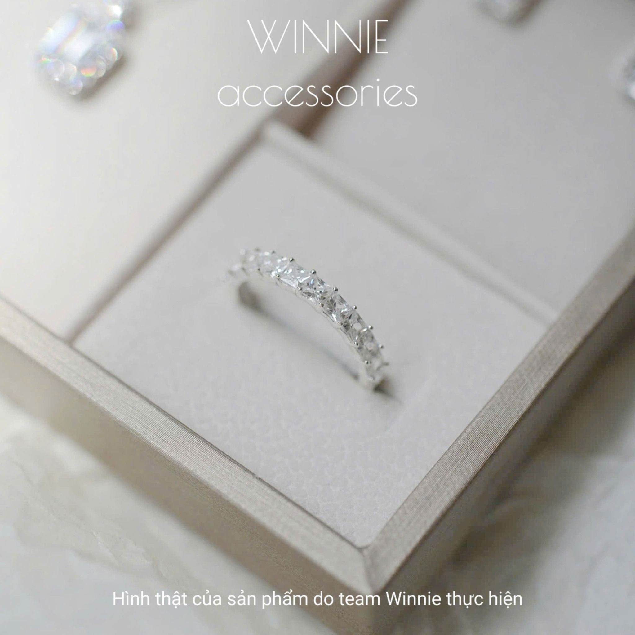Nhẫn bạc S925 Baguette