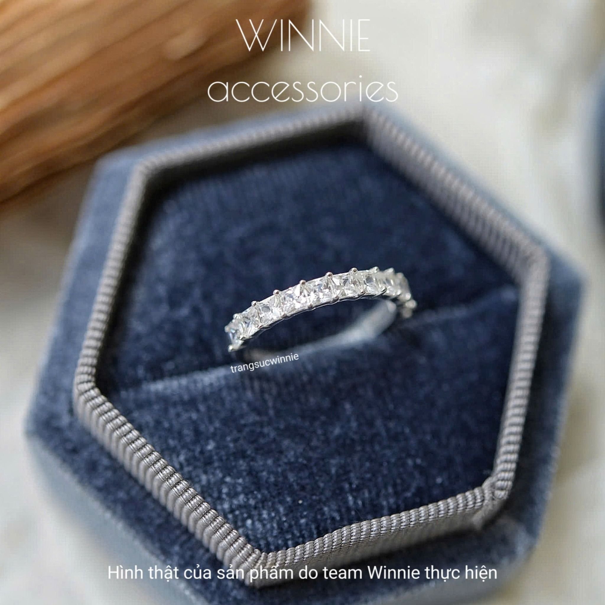 Nhẫn bạc S925 Baguette