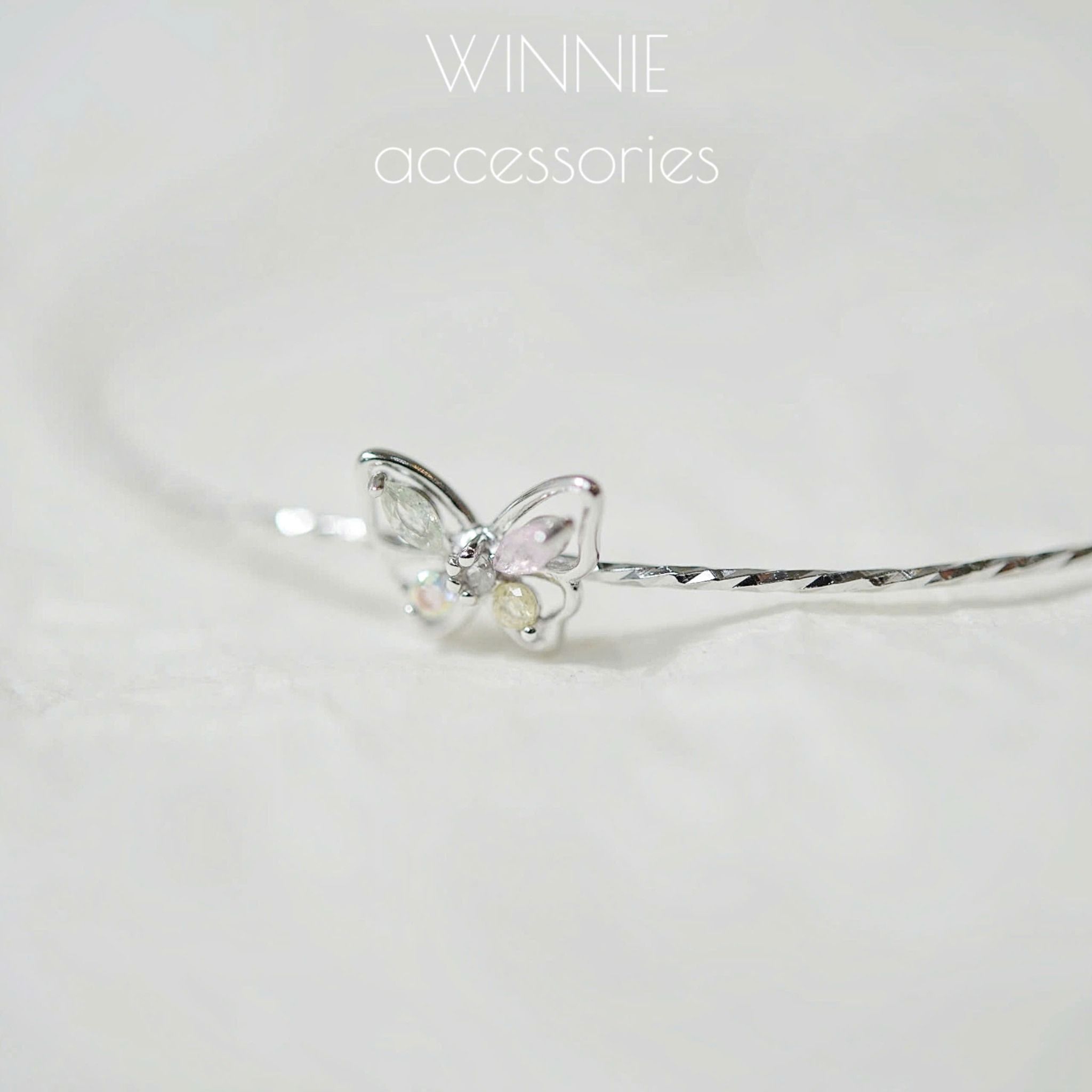 Vòng tay Bạc S925 Kiềng Bướm Pastel