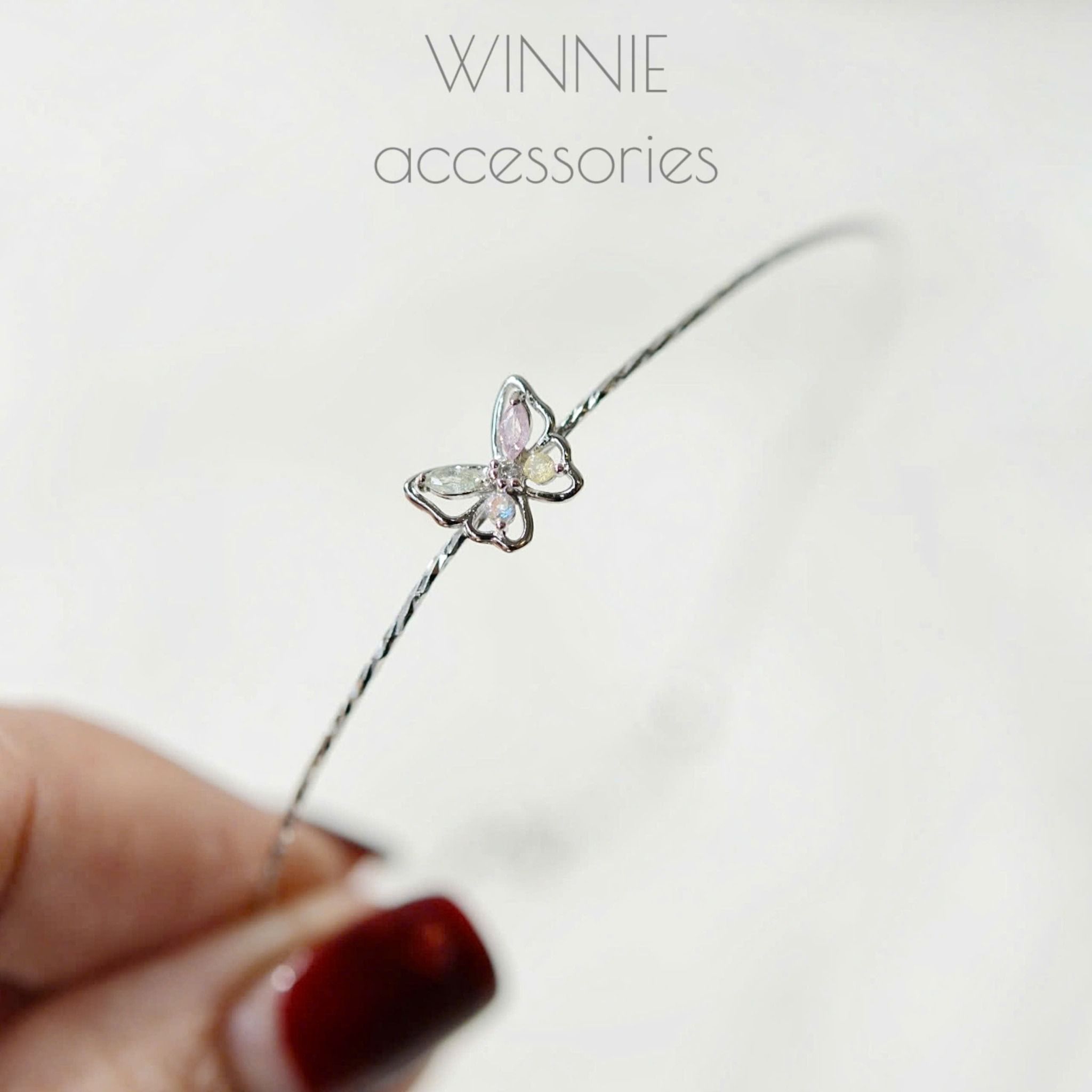 Vòng tay Bạc S925 Kiềng Bướm Pastel