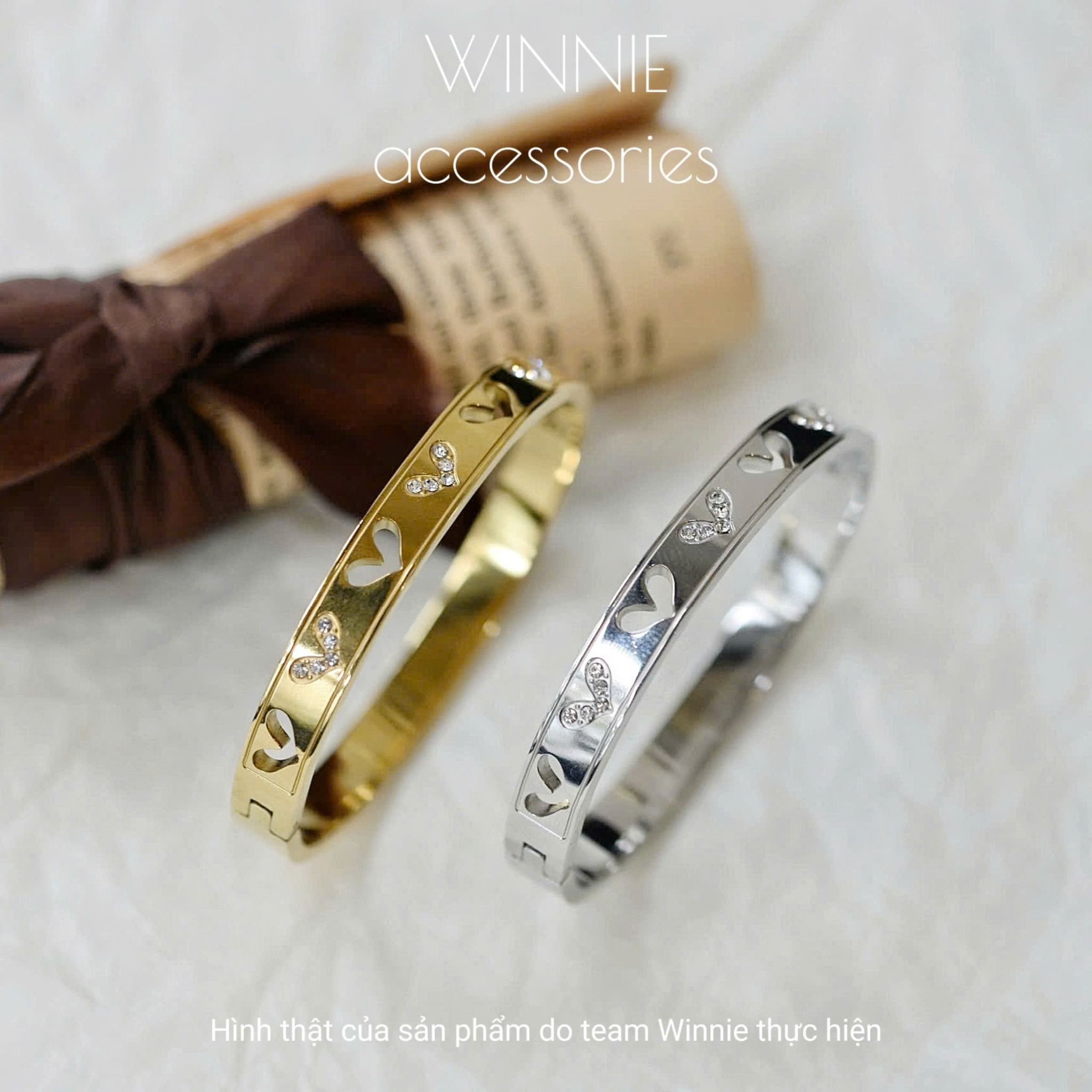 Vòng tay titan Tim rỗng