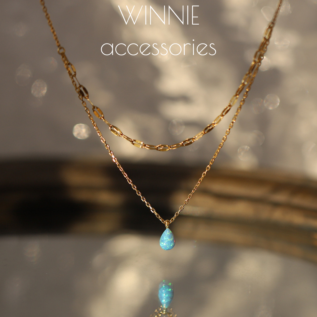 Dây chuyền Titan Layer Blue Opal