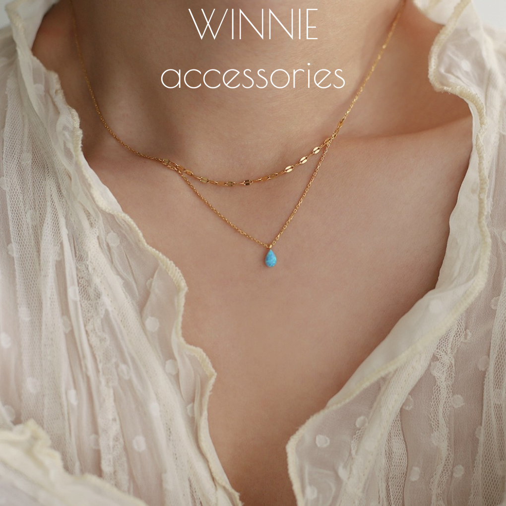 Dây chuyền Titan Layer Blue Opal