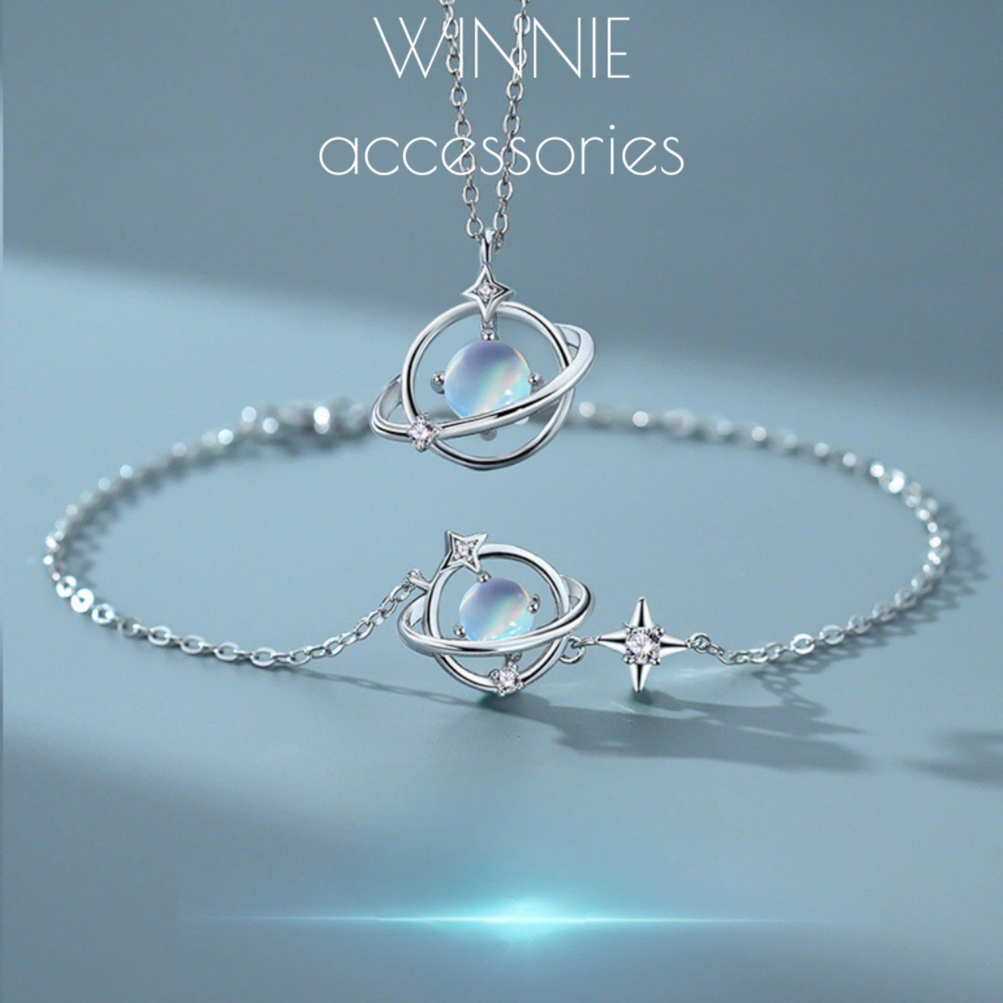 Dây chuyền Bạc S925 Blue Planet