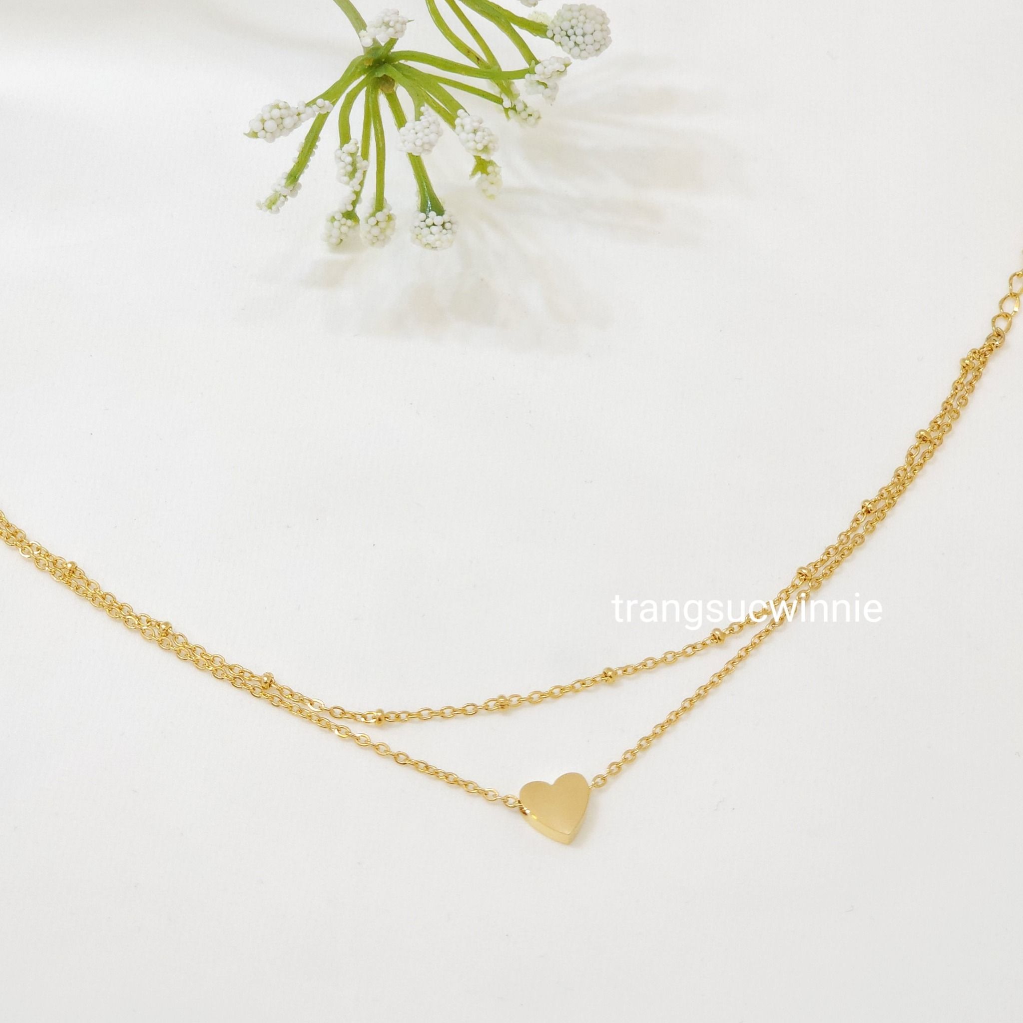 Lắc chân titan Layer 1 tim