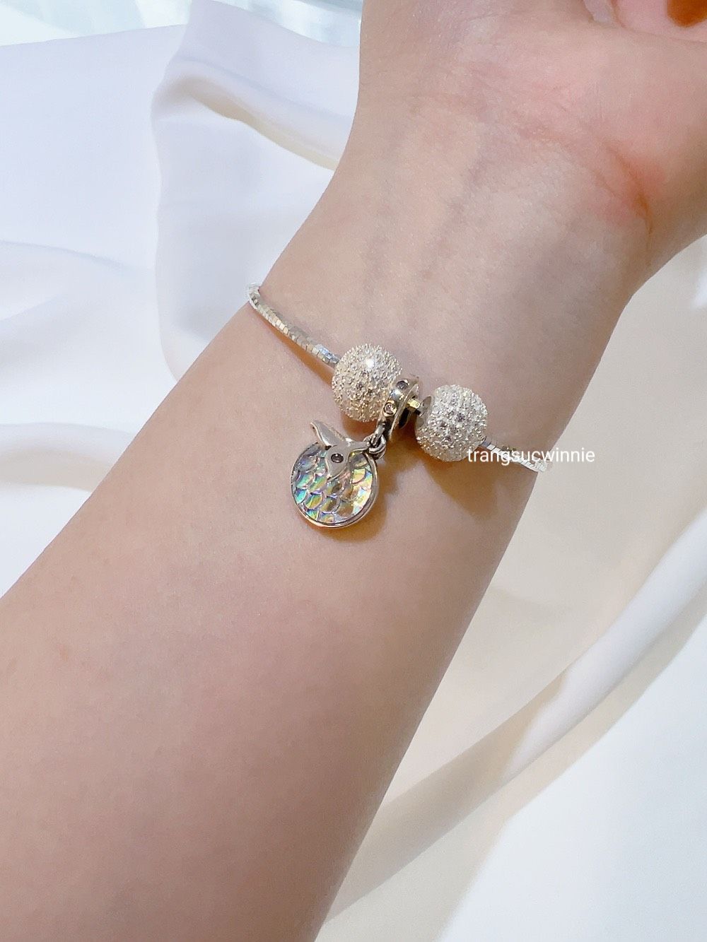 Vòng tay Bạc S925 Đa diện 2 ly