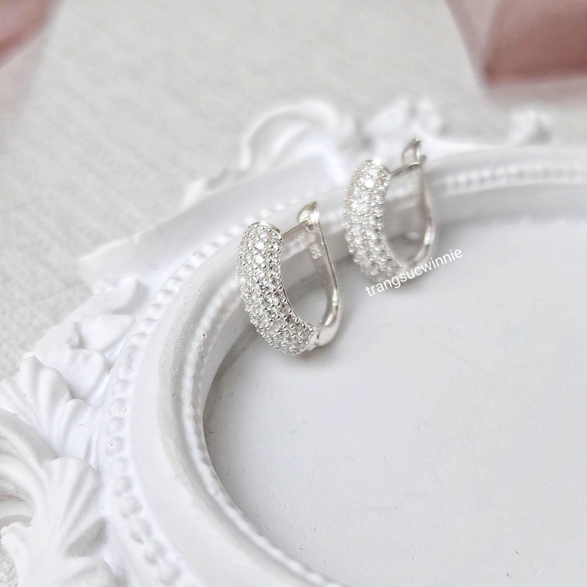 Hoa tai Bạc S925 GG Zircon Pave
