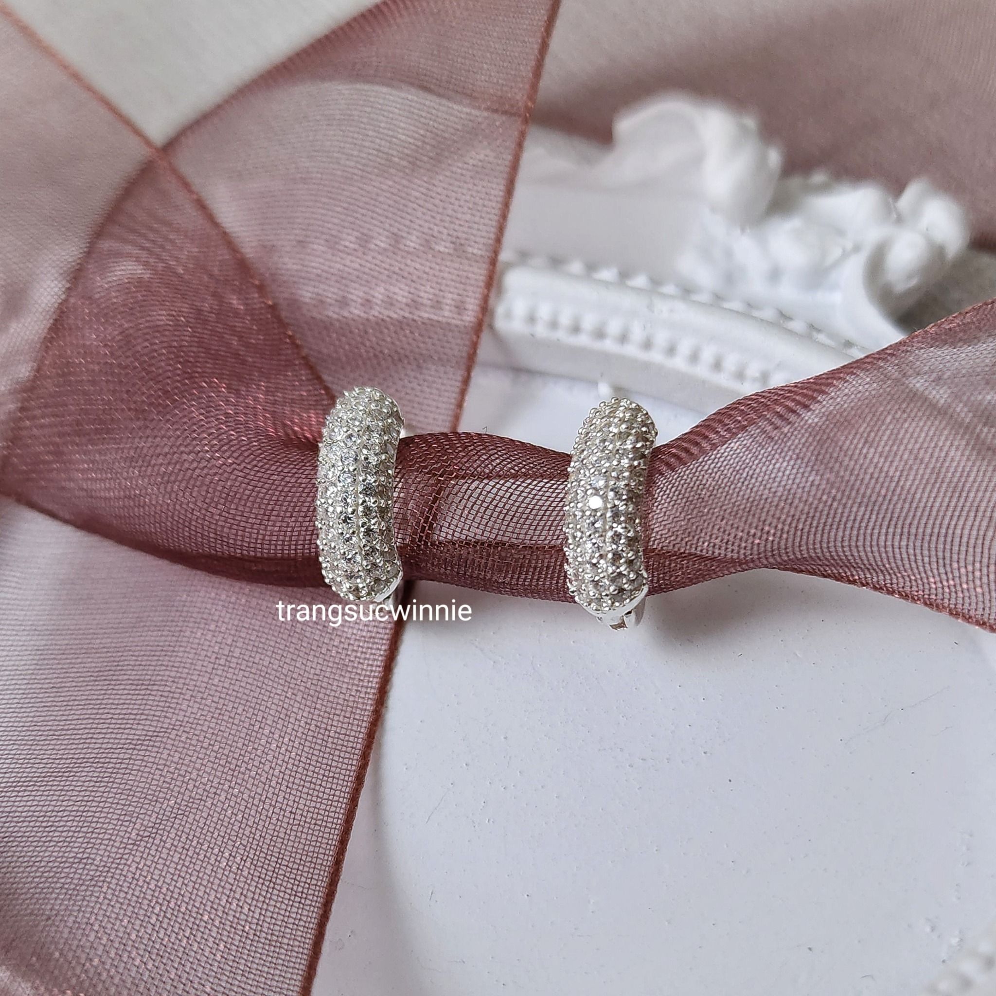 Hoa tai Bạc S925 GG Zircon Pave