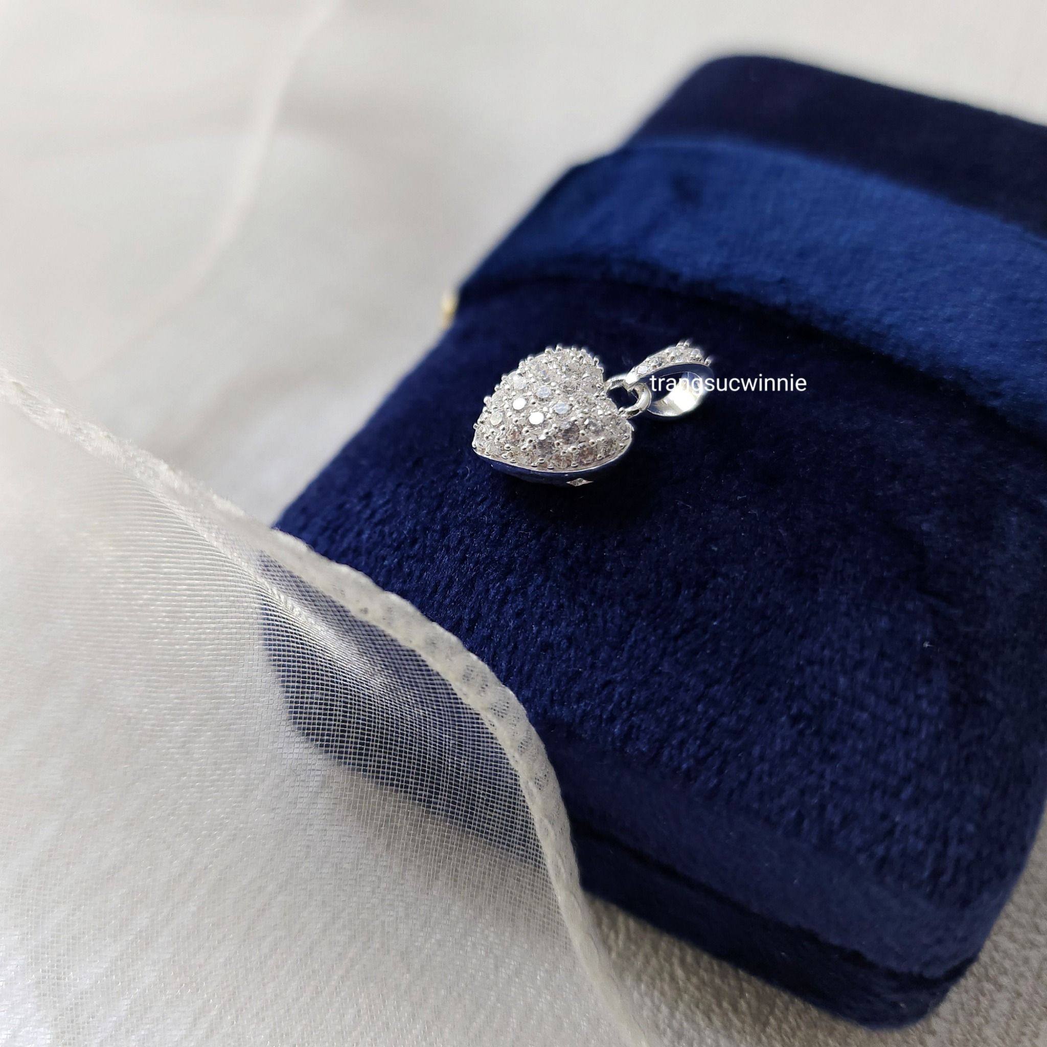 Charm bạc S925 Tim 3D